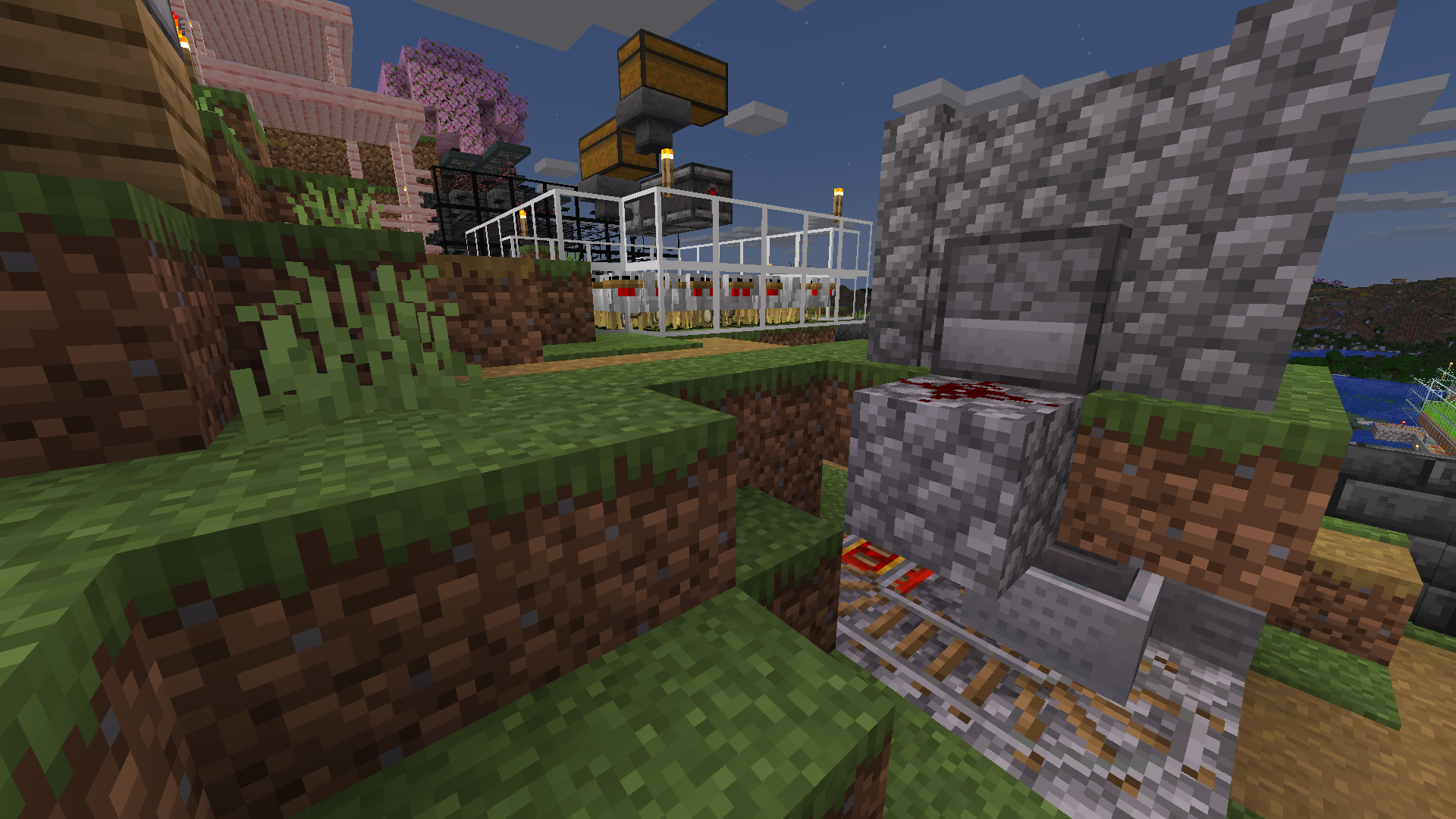 Chicken farm and grey wool farm